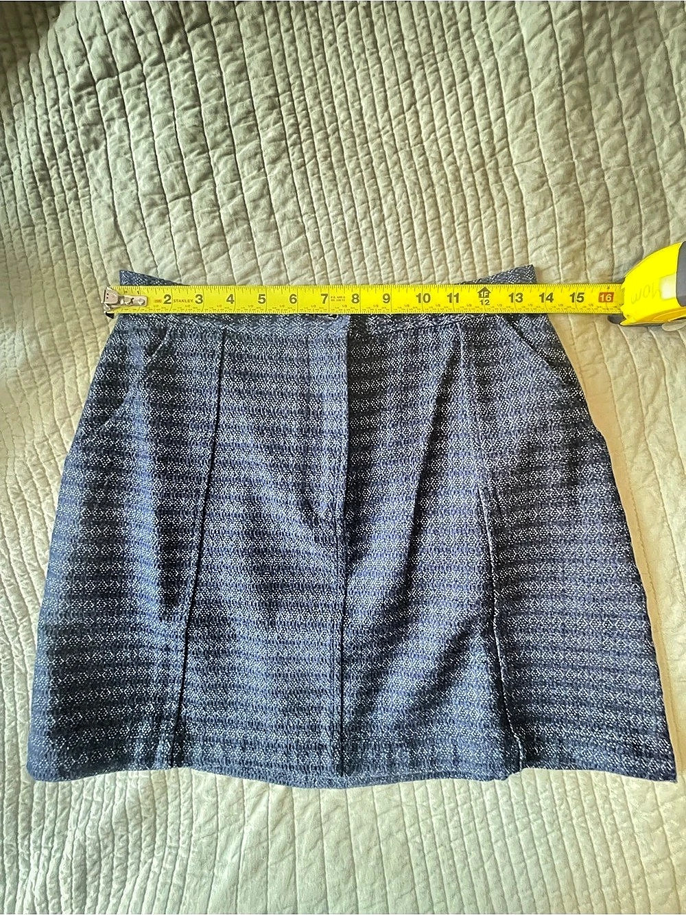 Lulus Carefree Fantasy Navy Blue Tweed High-Rise Mini Skirt